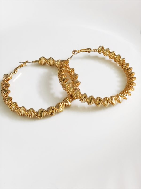 Snake Chain Hoop Earrings - Image 2