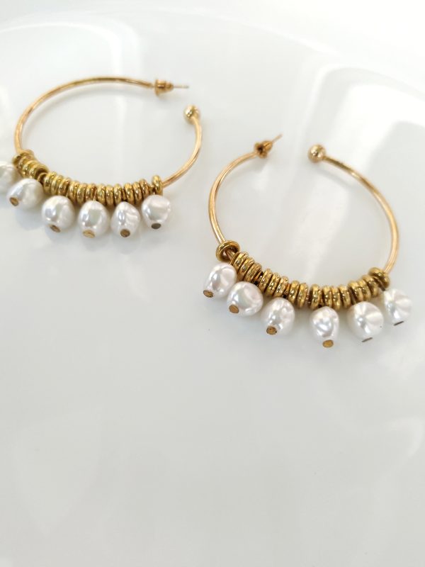 Hoops with Pearl Tassels