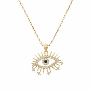 Golden Evil Eye Necklace