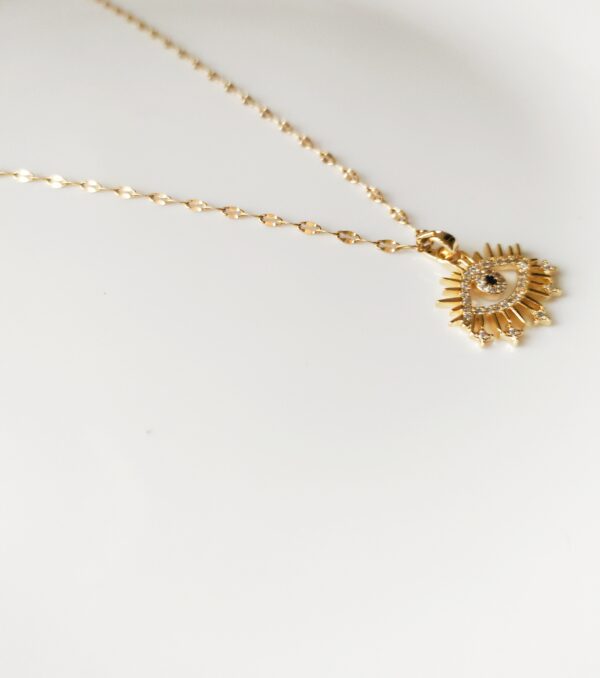 Golden Evil Eye Necklace - Image 3