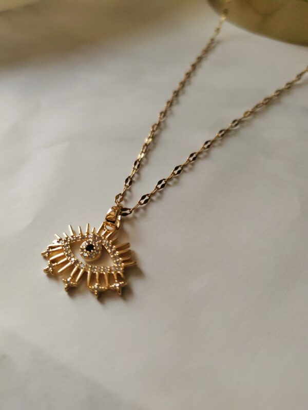 Golden Evil Eye Necklace - Image 2