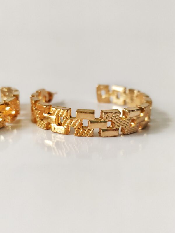 Square Chain Hoops - Image 3