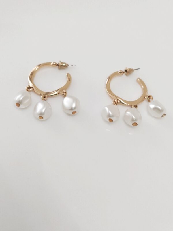 Hoops with pearl charm