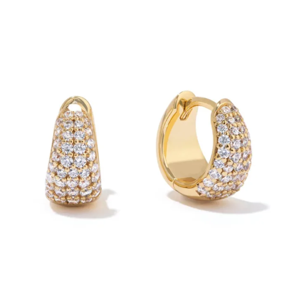 Zirconia Crystal Chunky Hoops- Big