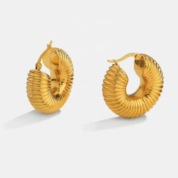 18k gold plated Spiral Hoops