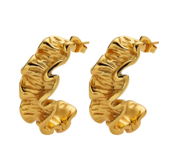 18k Gold plated Semi Hoops