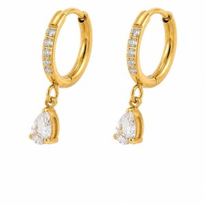 Tear Drop Zircon Earrings