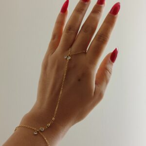Hand Chain Bracelet with Tassel