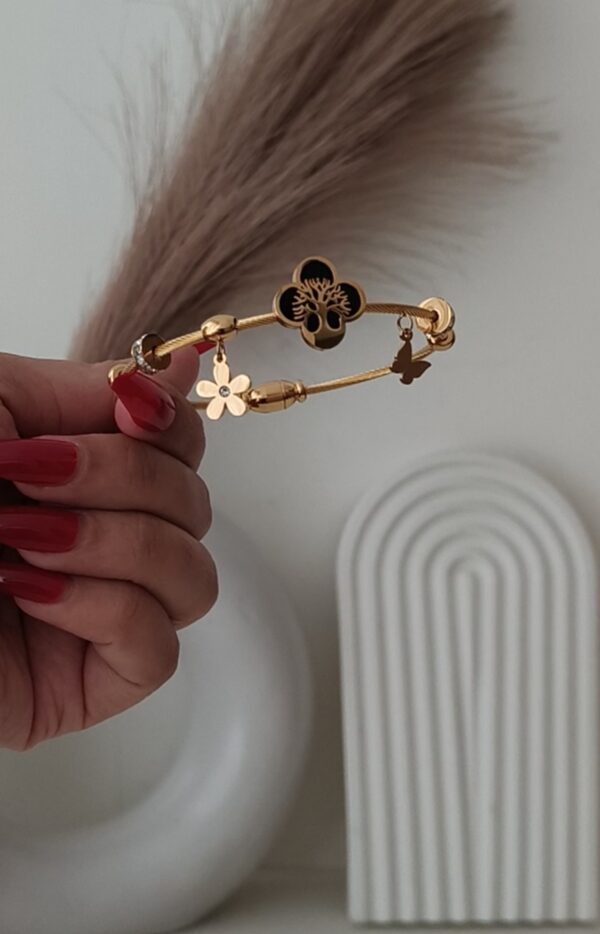 Floral charm Bangle