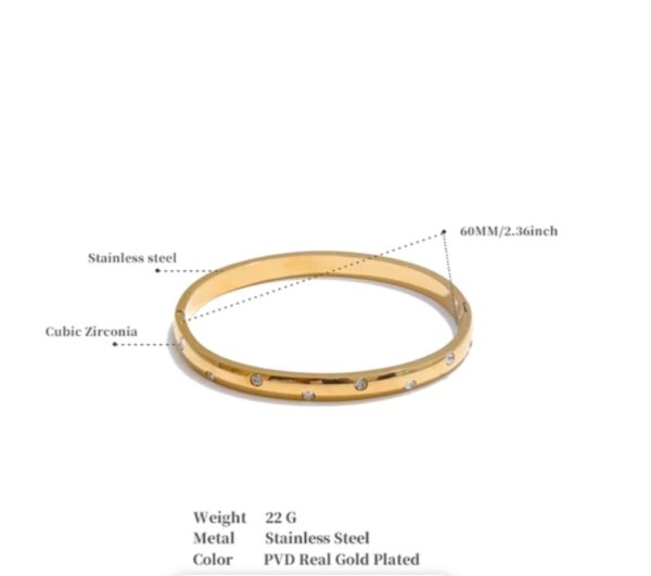 Dainty studded bangle - Image 3