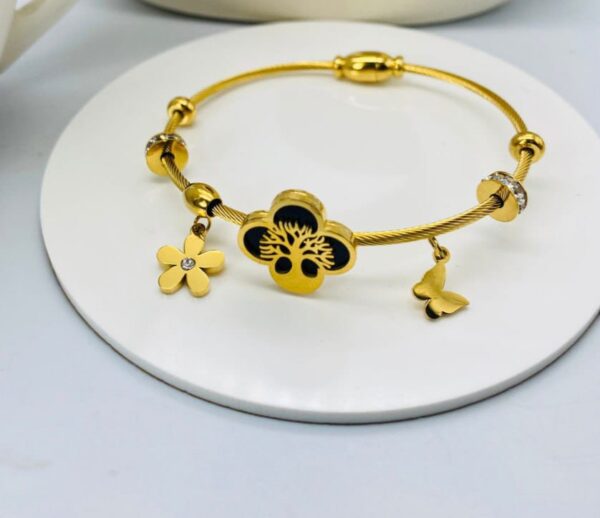 Floral charm Bangle - Image 2