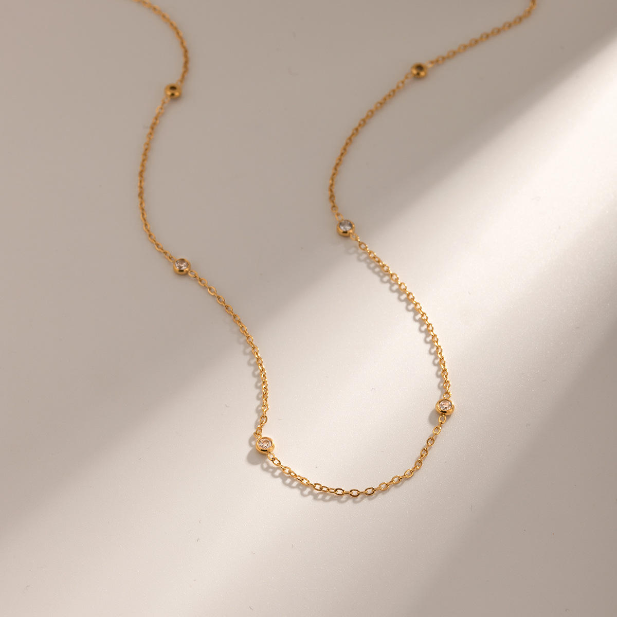 Dainty stone necklace