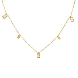 Cubic stone necklace