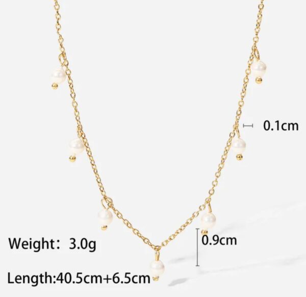 Beaded pearl necklace - Image 2