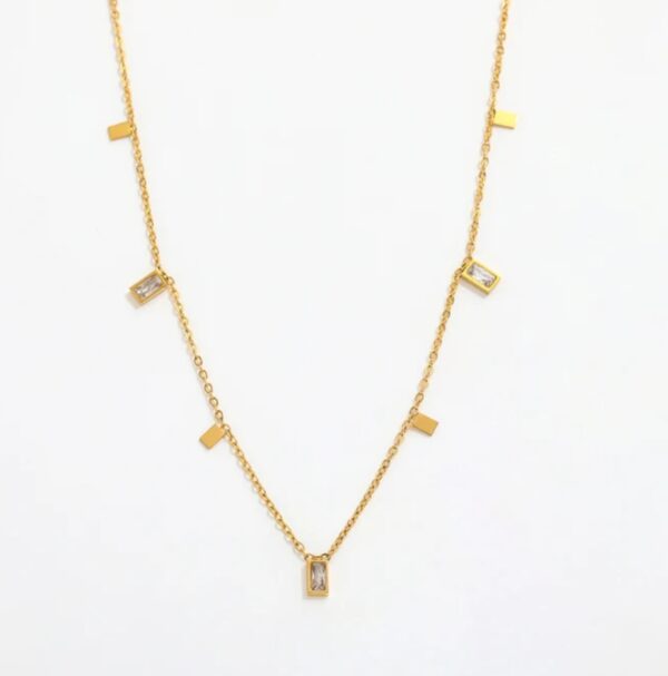 Cubic stone necklace