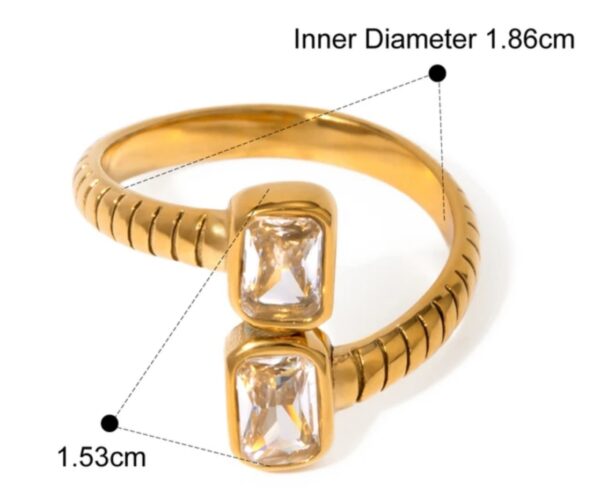 Dual zircon ring - Image 6