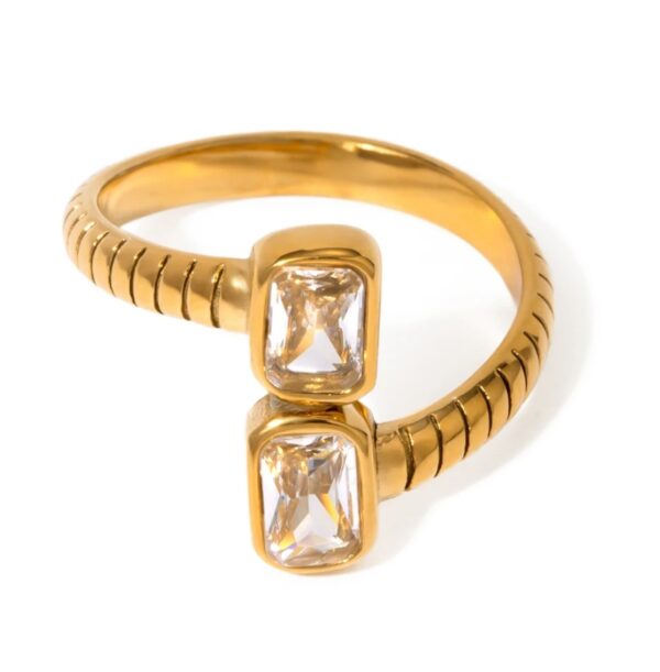 Dual zircon ring