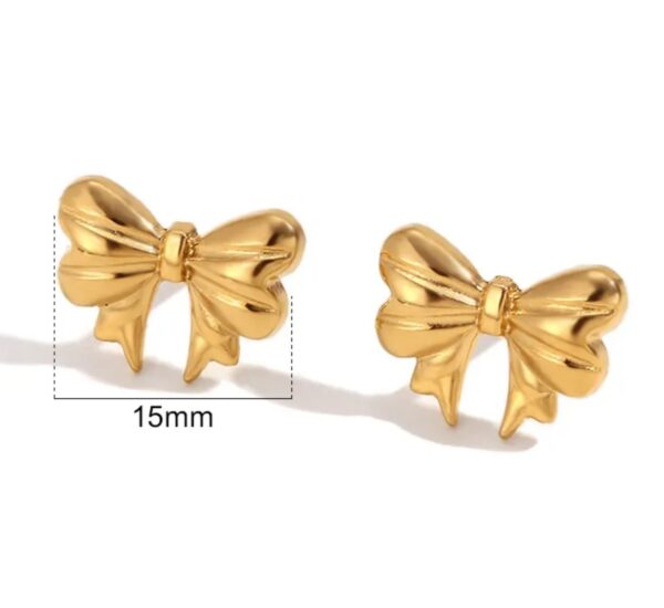 Dainty bow studs - Image 2