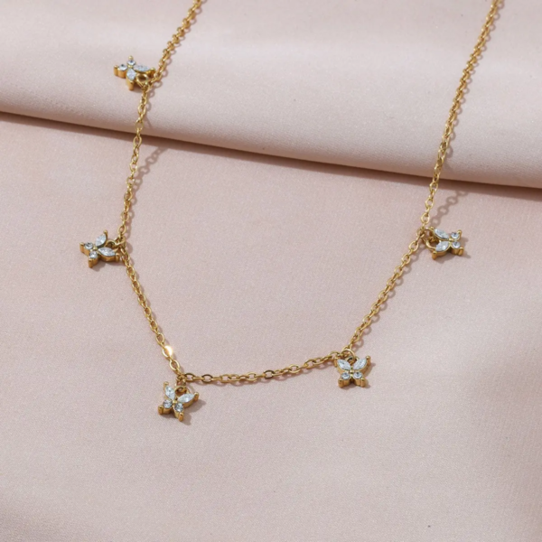 Dainty butterfly necklace - Image 2