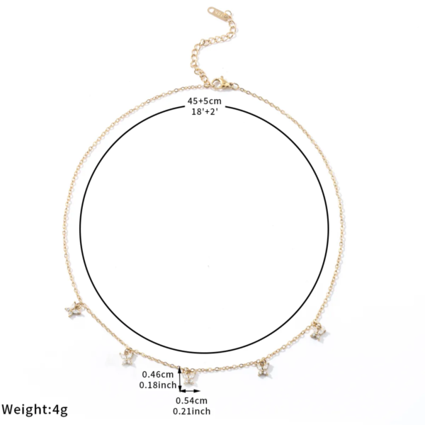 Dainty butterfly necklace - Image 3
