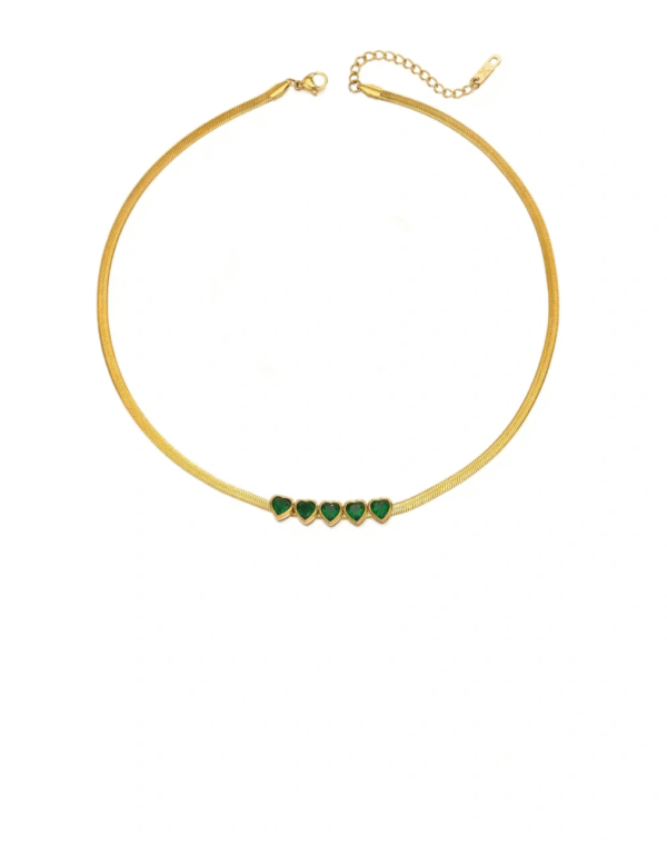 Emerald heart necklace