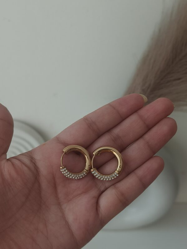 Studded round hoops - Image 2