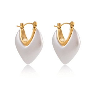 Glossy white V hoops