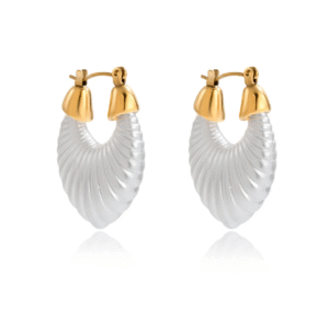 White Shell earrings