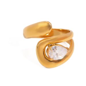 Pear Cut Zircon Ring