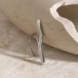 Abstract Geometric Silver ring