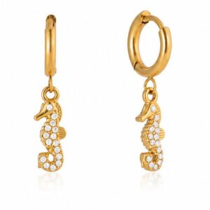 Tiny Studded Sea Horse Huggies