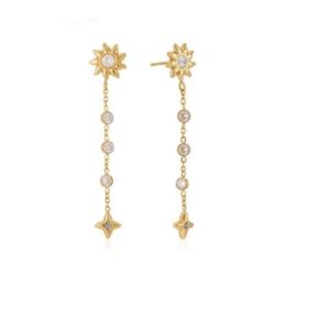 Sunburst Chian Drop Earrings