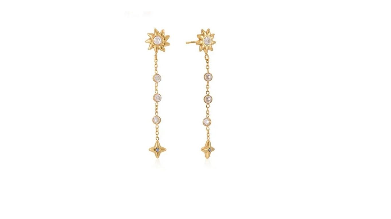 Sunburst Chian Drop Earrings
