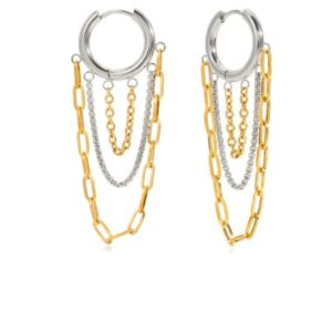 Dual Tone tassel earrings