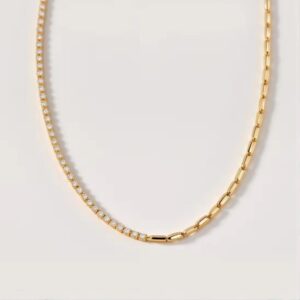 Paper Clip Tennis Necklace