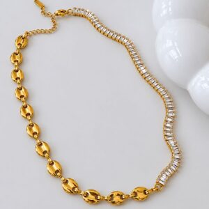 Baguette Shape Tennis Necklace