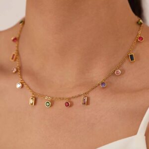 Multi Colored Charm Necklace