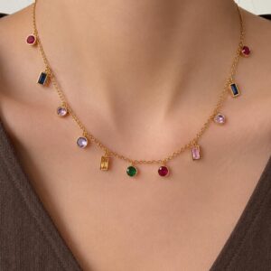 Multi Colored Charm Necklace