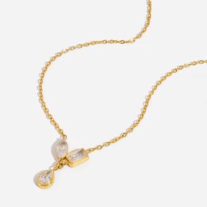 Dainty Three Stone Necklace