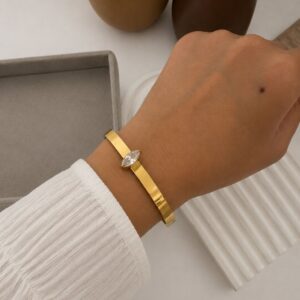 Marquise Stone Bangle