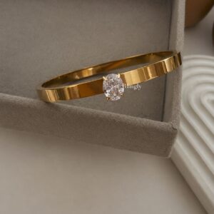 Oval Stone Bangle