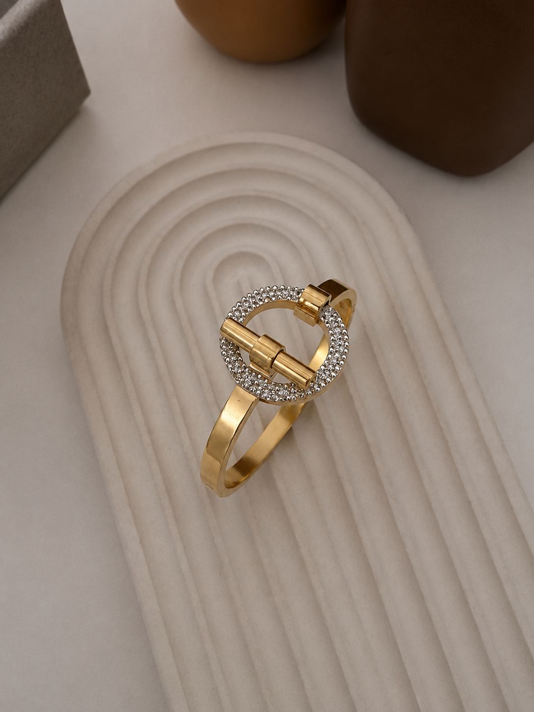 Studded Halo Ring Bangle - Image 3