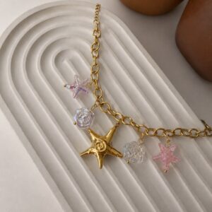 Star fish multi charm Bracelet