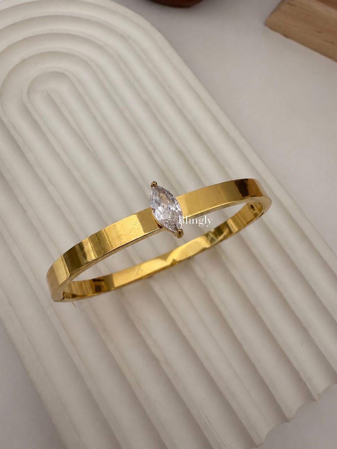 Marquise Stone Bangle - Image 2