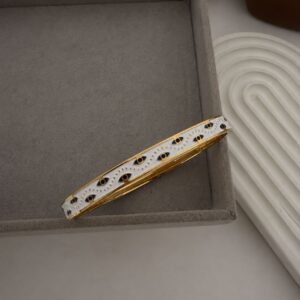 Evil Eye White Bangle