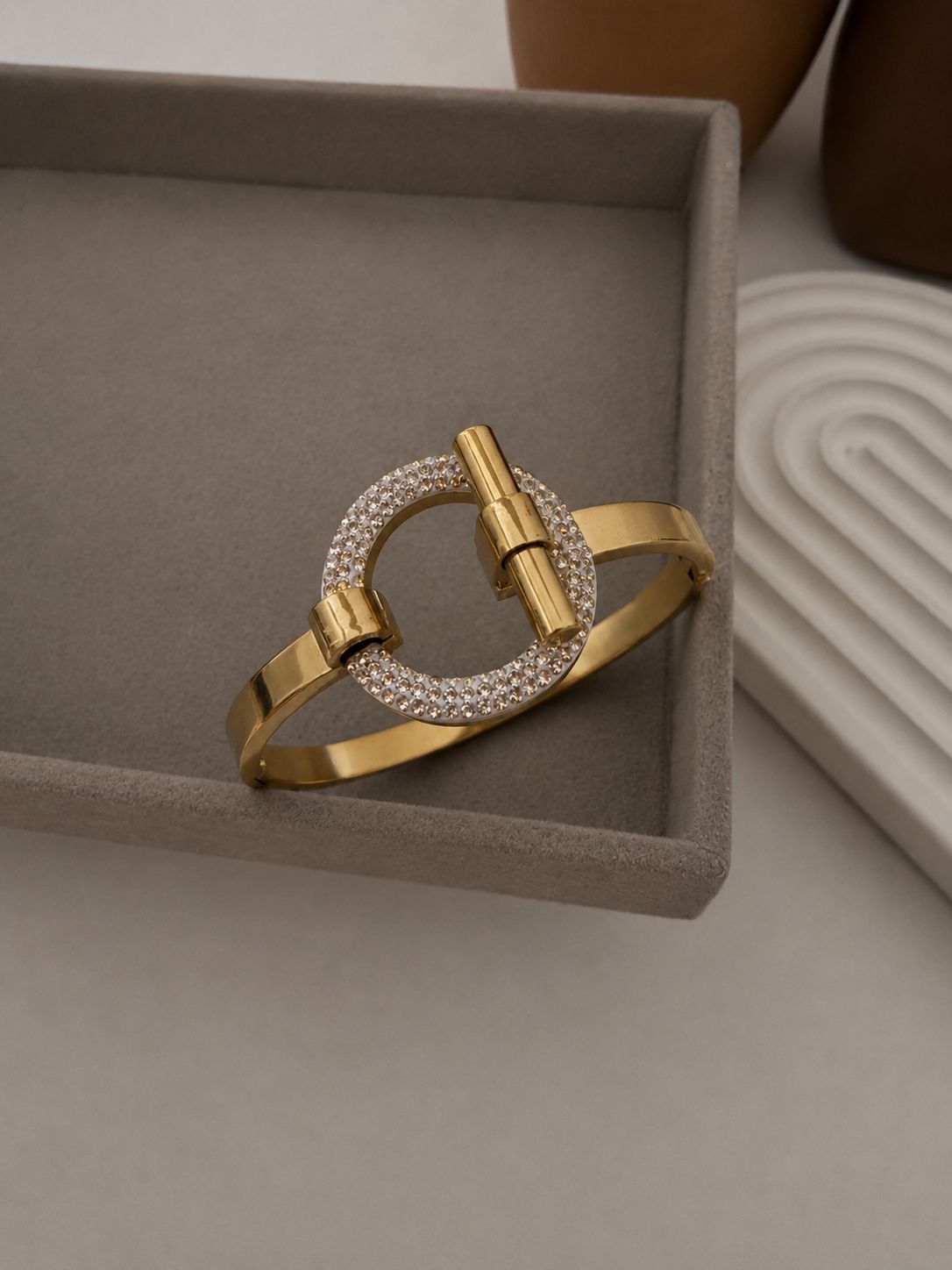 Studded Halo Ring Bangle - Image 2
